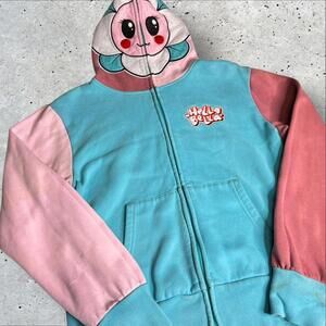 Hella Bella Women's Cute Full Zip‎ Flower Face Hoodie Size M - B3